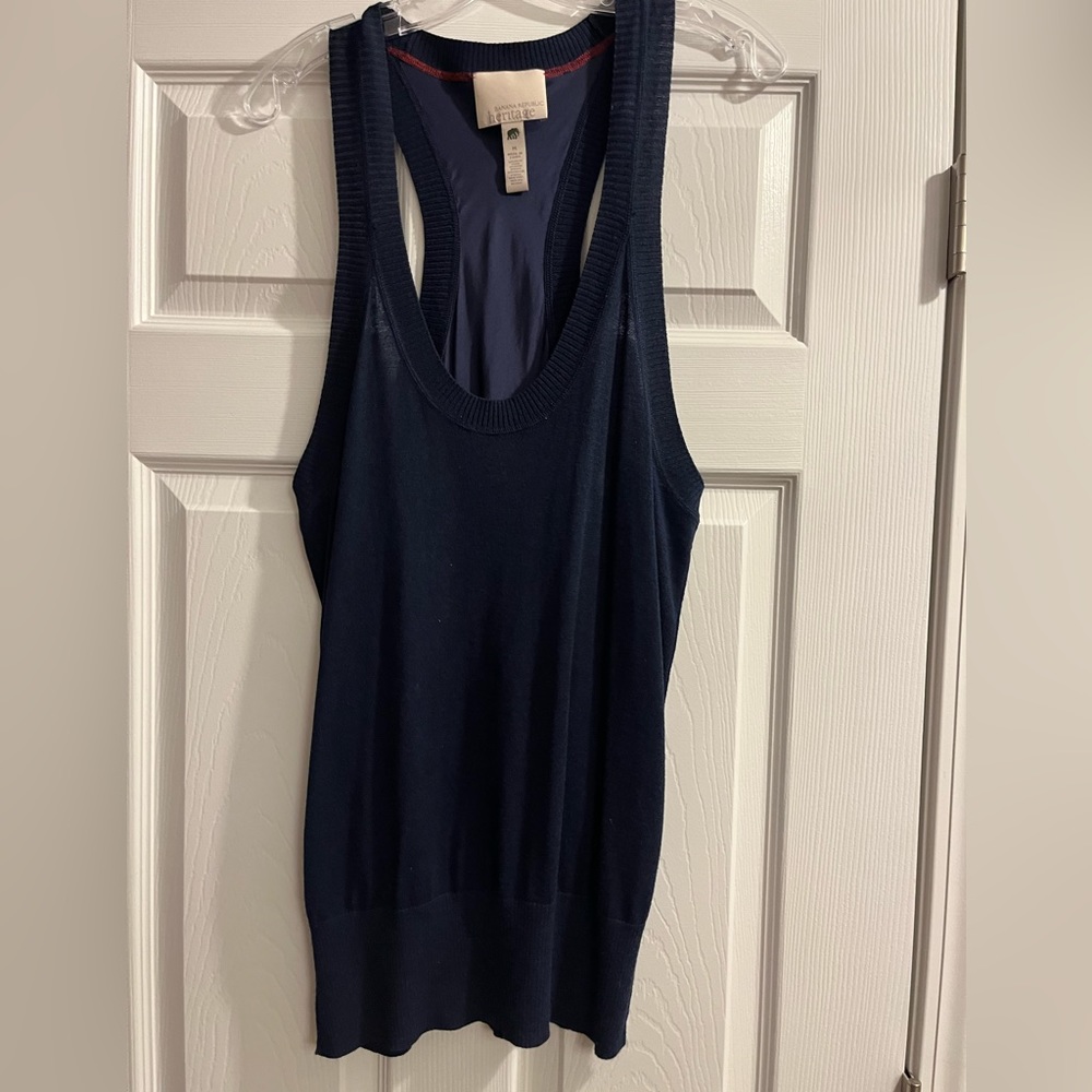 Banana Republic Heritage Navy Sweater Vest Large